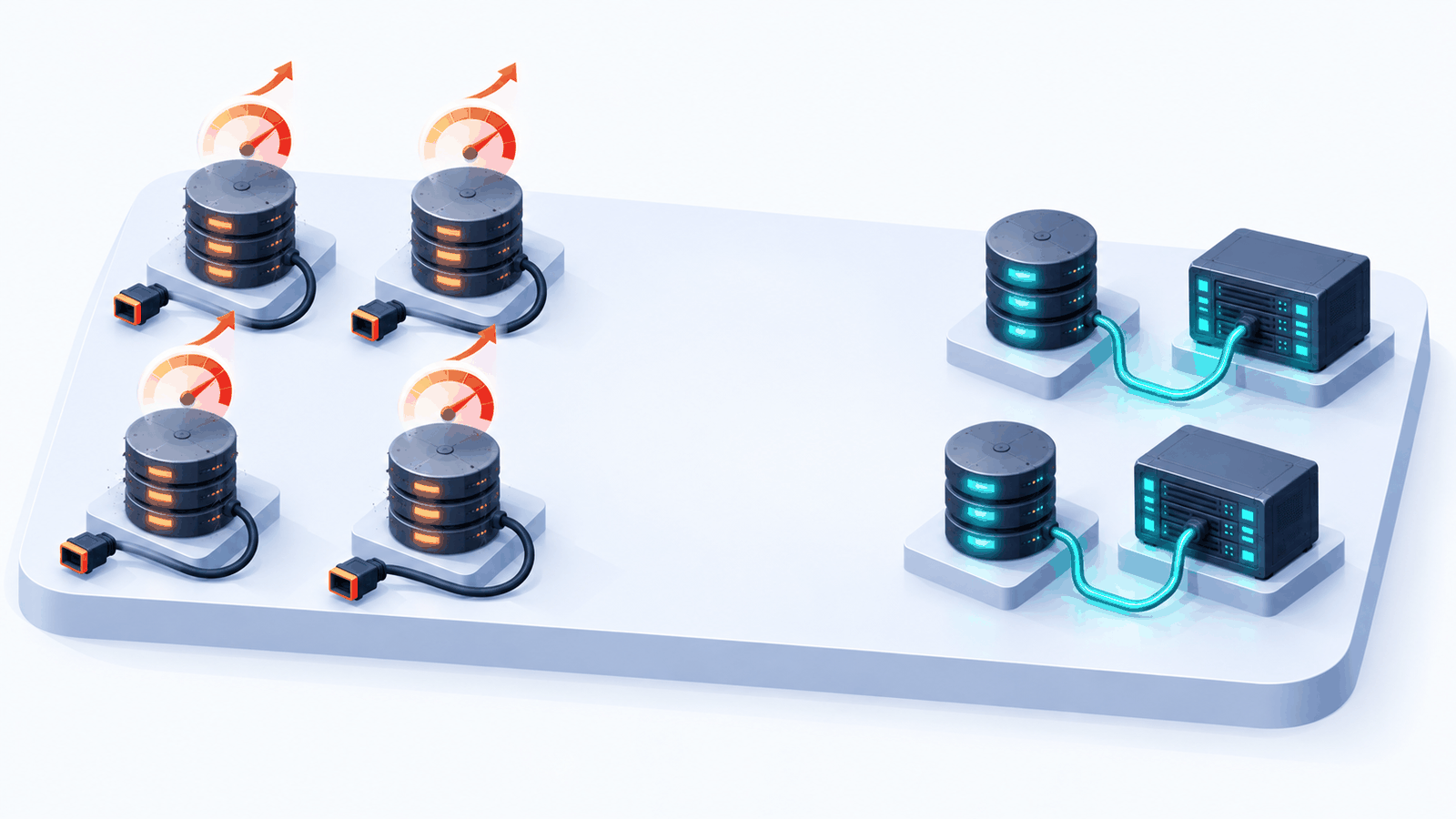 Several storage volumes sitting disconnected from any workload while their cost meters keep climbing